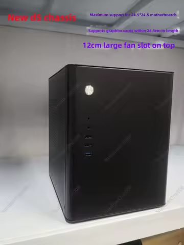 D5 Computer Small Chassis Mini Itx Matx Small Chassis ATX Large Power Supply High Display Deck Computer Host Case