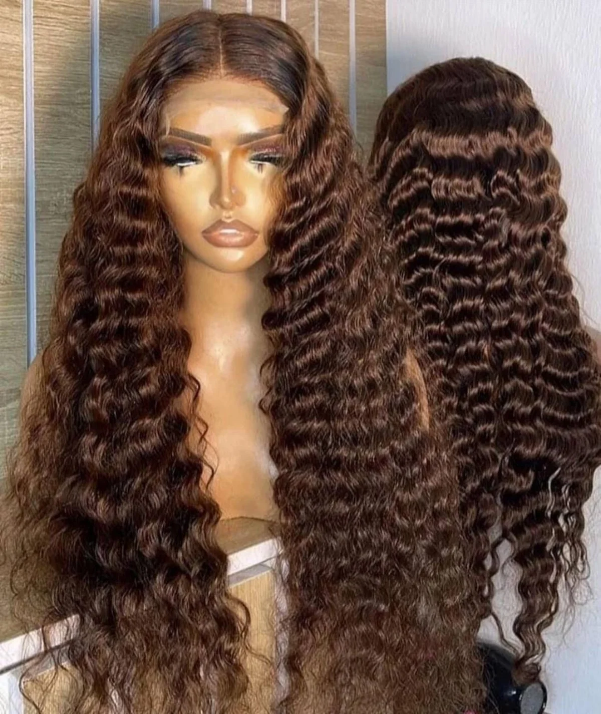 

Парик с глубокими волнистыми прядями, 30 дюймов, 4 цвета # Коричневые кудрявые парики из натуральных волос с кружевной вставкой 13x4, волнистые, бразильские, для женщин