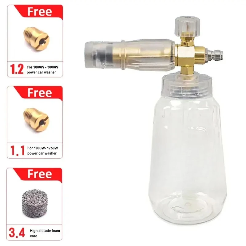 Transparent for Car Washers with Nozzle Foam Gun Foam Genenrator Sprayer Cannon for High Pressure Water Pumps