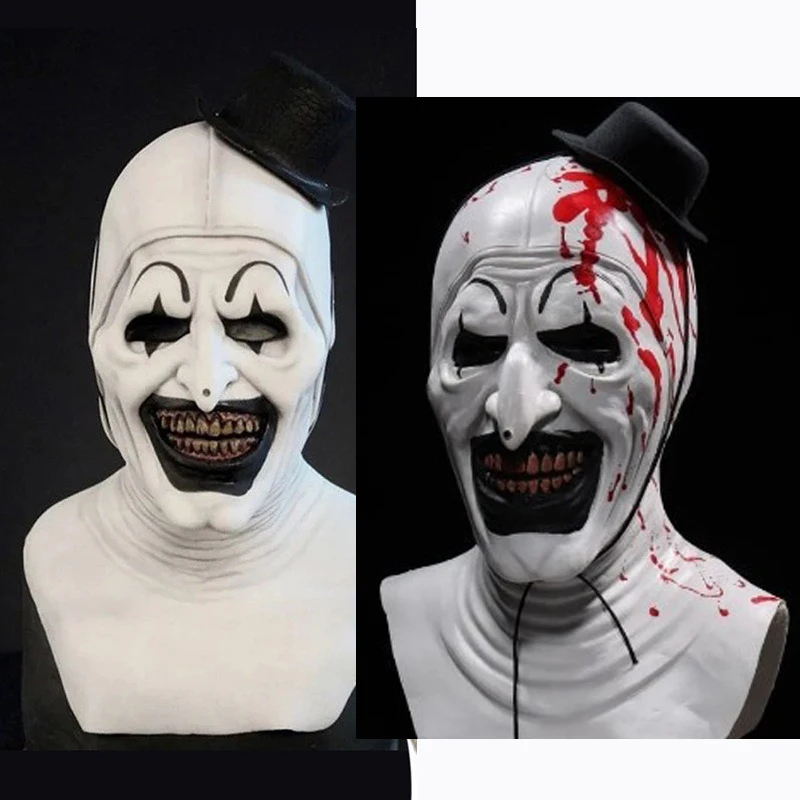 

Broken Soul Clown Mask Latex Cosplay Mask Halloween Horror Makeup Ball Dress Up Prop Hat Prop Clown Headset