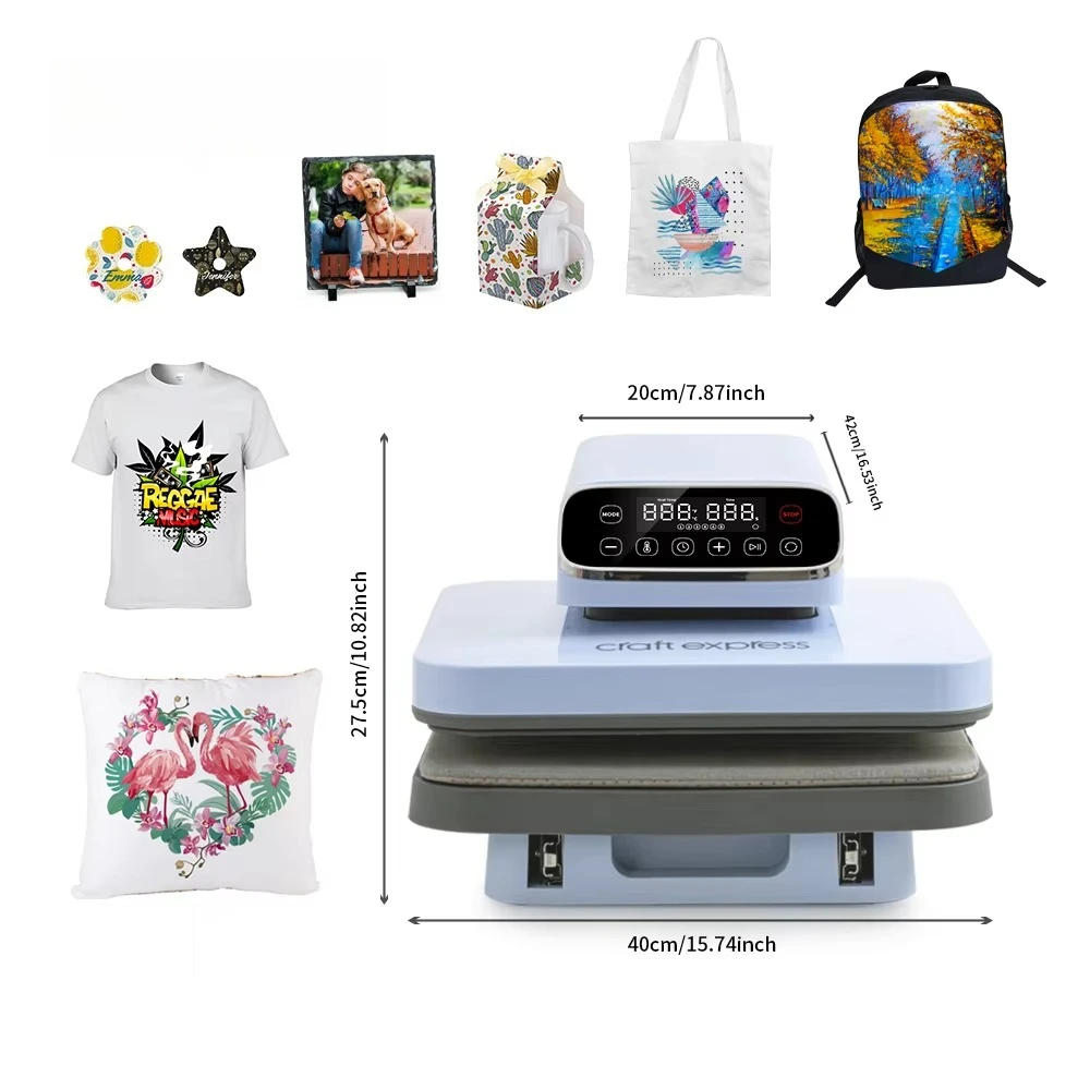 Auto Open 15x15 Inch Flat Drawer Heat Press Machine for DTF Film Cycling Pressing Function