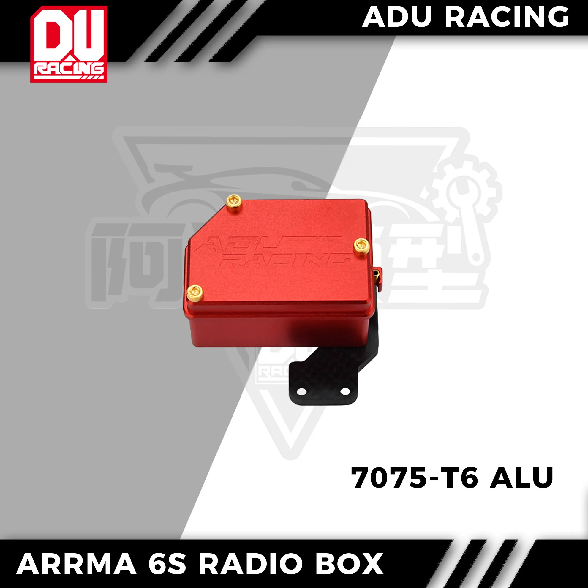 ADU RACING 7075-T6 AL RADIO BOX SET FOR ARRMA 6S 1/7 1/8 CARS ARA320604 V6