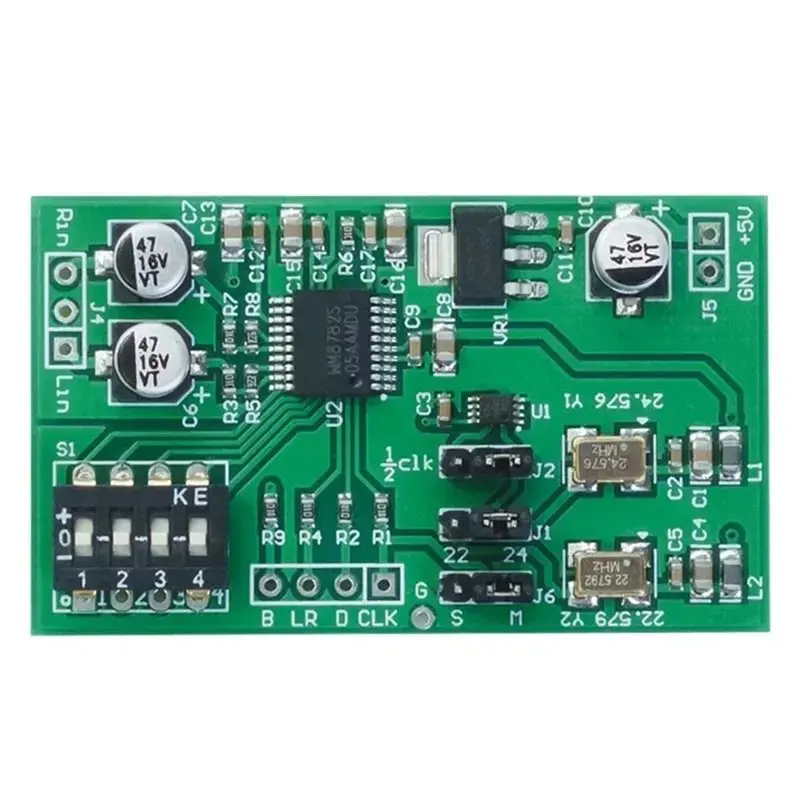 LXYB18B WM8782 Dual-Channel 24-Bit ADC Data Acquisition Card AUX Analog Audio To I2S Left/Right Aligned Digital Output Module