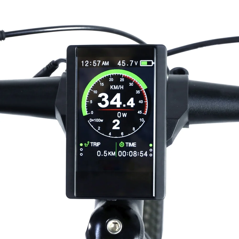 P850C Color LCD Ebike Display Waterproof, Electric Bicycle Display Parts for Mid Drive Conversion Kit Screen Speedometer