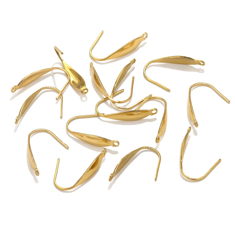 

50pcs Stainless Steel Ear Hook Findings Teardrop Earwire French Hooks Earring Dangle Connector Jewelry Making Supplies Bulk