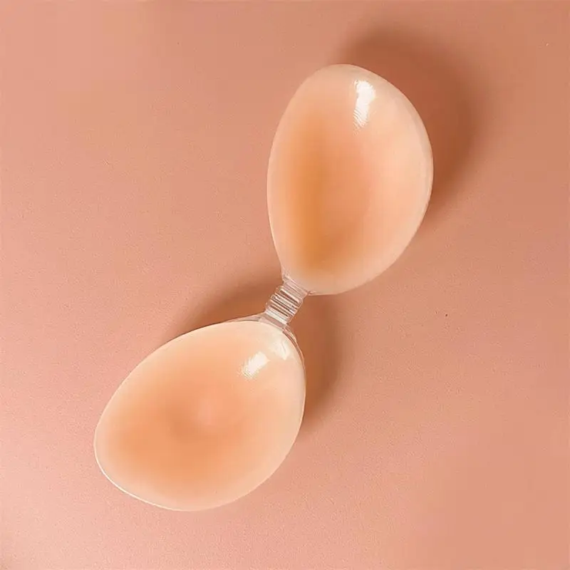 1Pair Silicone Bra Invisible Push Up Sexy Strapless Bra Stealth Adhesive Backless Breast Enhancer For Women Lady Nipple Cover