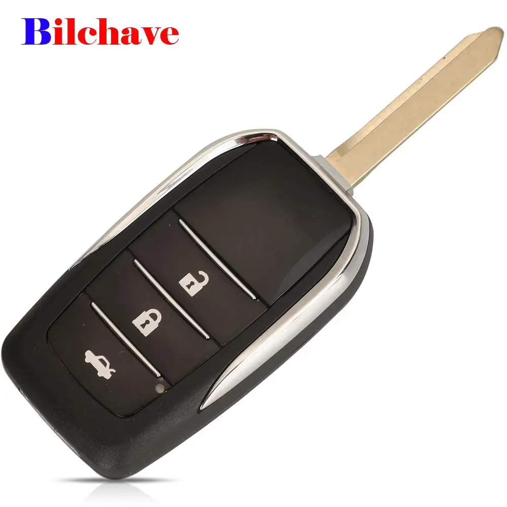 jingyuqin Zmodyfikowany dla Toyota Yaris Prado Tarago Camry Corolla Land Cruiser Fit Lexus GX470 LS300 LS400 RX300 Flip Key Shell Fob