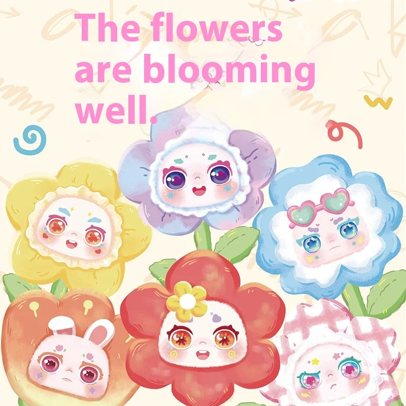 

Kimmon: Random Blind Box Flowers Blooming Series Cute Plush Vinyl Doll Girl Trendy Play Gift