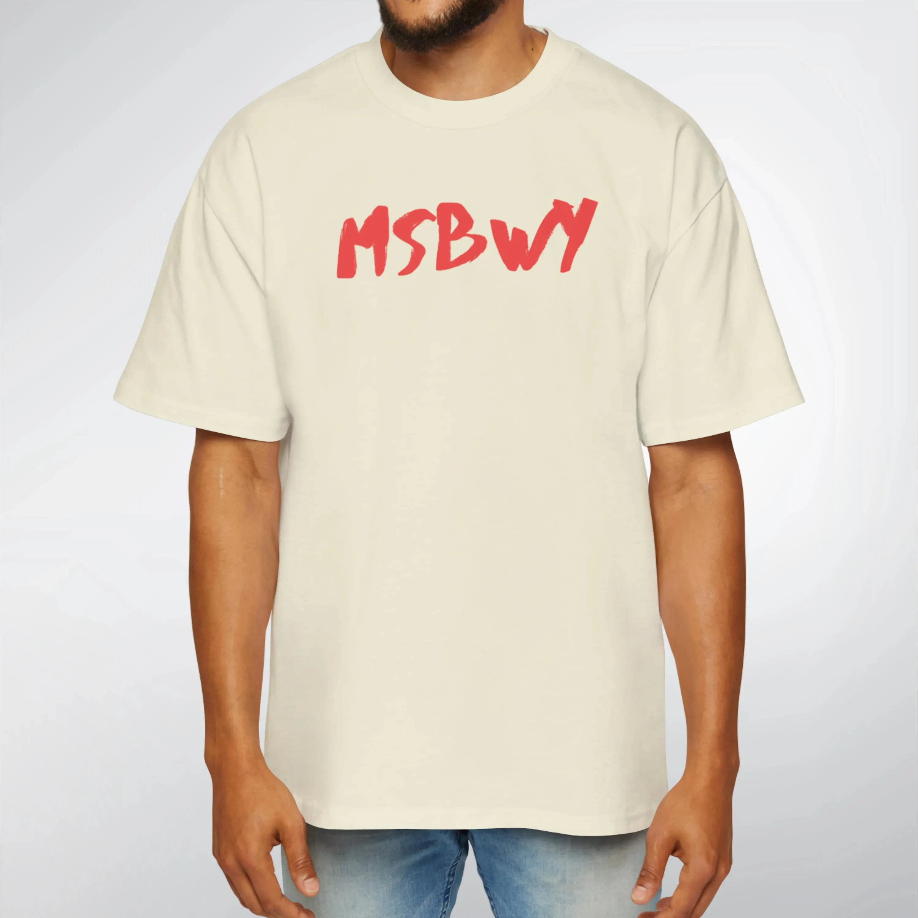 Fashion pattern T-shirt - 100% cotton printed, versatile and trendy loose-fitting T-shirt