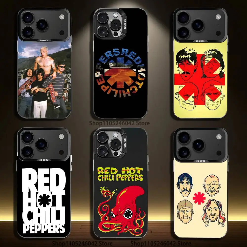 

R-Red Hot C-Chili Peppers Black Matte Shockproof CoverPhone Case For iPhone 17,16,15,14,13,12,11,Pro,XS,Max,Plus,Mini,SE4,E