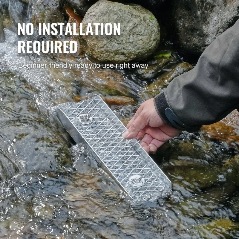 Strong Aluminum Mixture Mining Sluice For Capturing Fine Gold Shavings In Remote Wilderness Expeditions