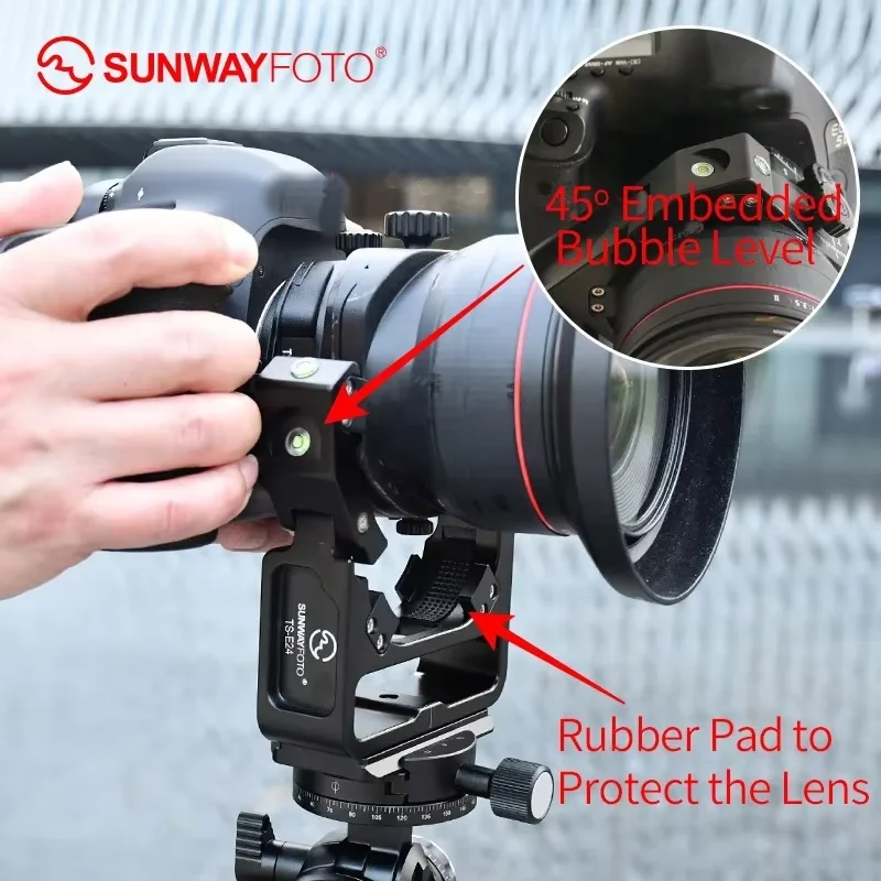 SUNWAYFOTO TS-E24  TS-E17 Tilt Shift Lens Bracket Tripod Quick Release Plate Telephoto Lens Support  Plate