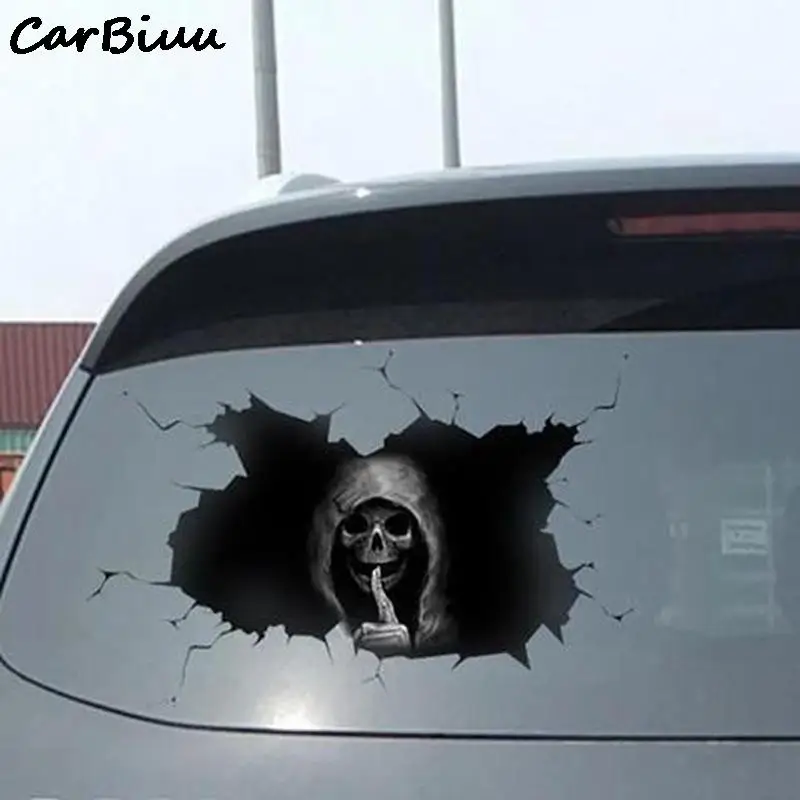 1 Piece Car Stickers Personalized Skull Glass Styling Waterproof Halloween Skull Car Stickers Exterior Decoration 20*30/30*40 CM