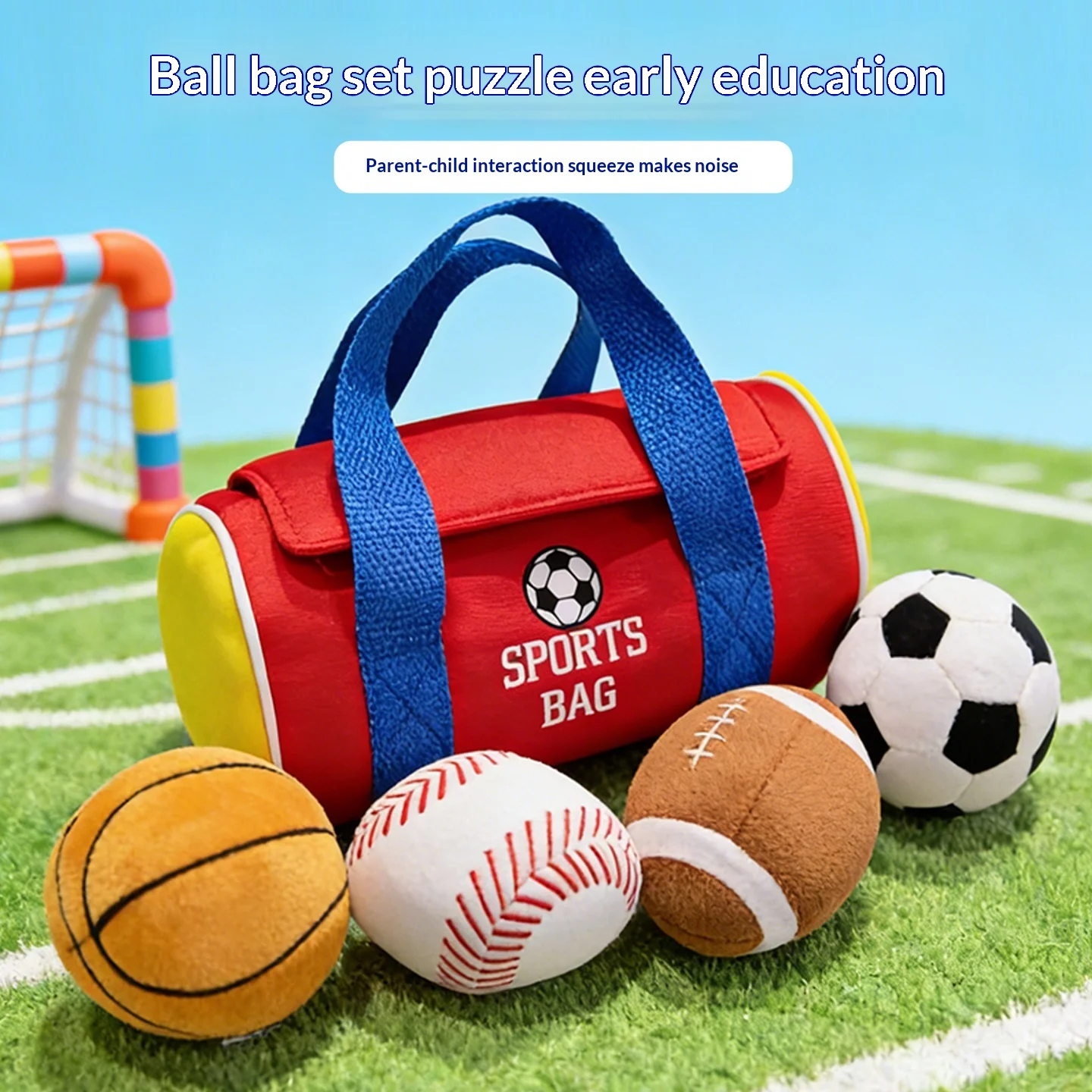 Zachte pluche sportballenbundel 4-pack basketbal voetbal honkbal rugby leuk speelgoed voor kinderkamer decor en spelen
