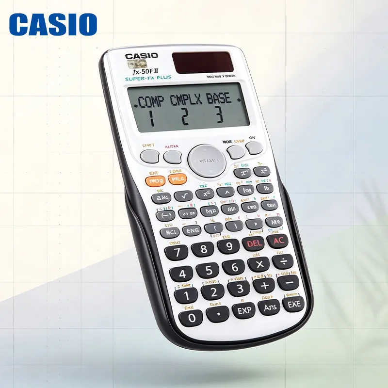 Casio FX-50FII/FX-82ES/MH-12/DH-12 Portable luxury-feeling scientific calculator for use in accounting and engineering exams