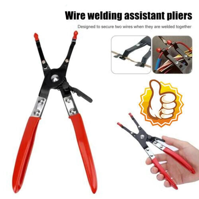 Car Vehicle Soldering Aid Pliers Metal Wire Welding Clamp Pick Up Aid Plier Hold 2 Wires Auto Fixing Repair Tool Soldering Plier