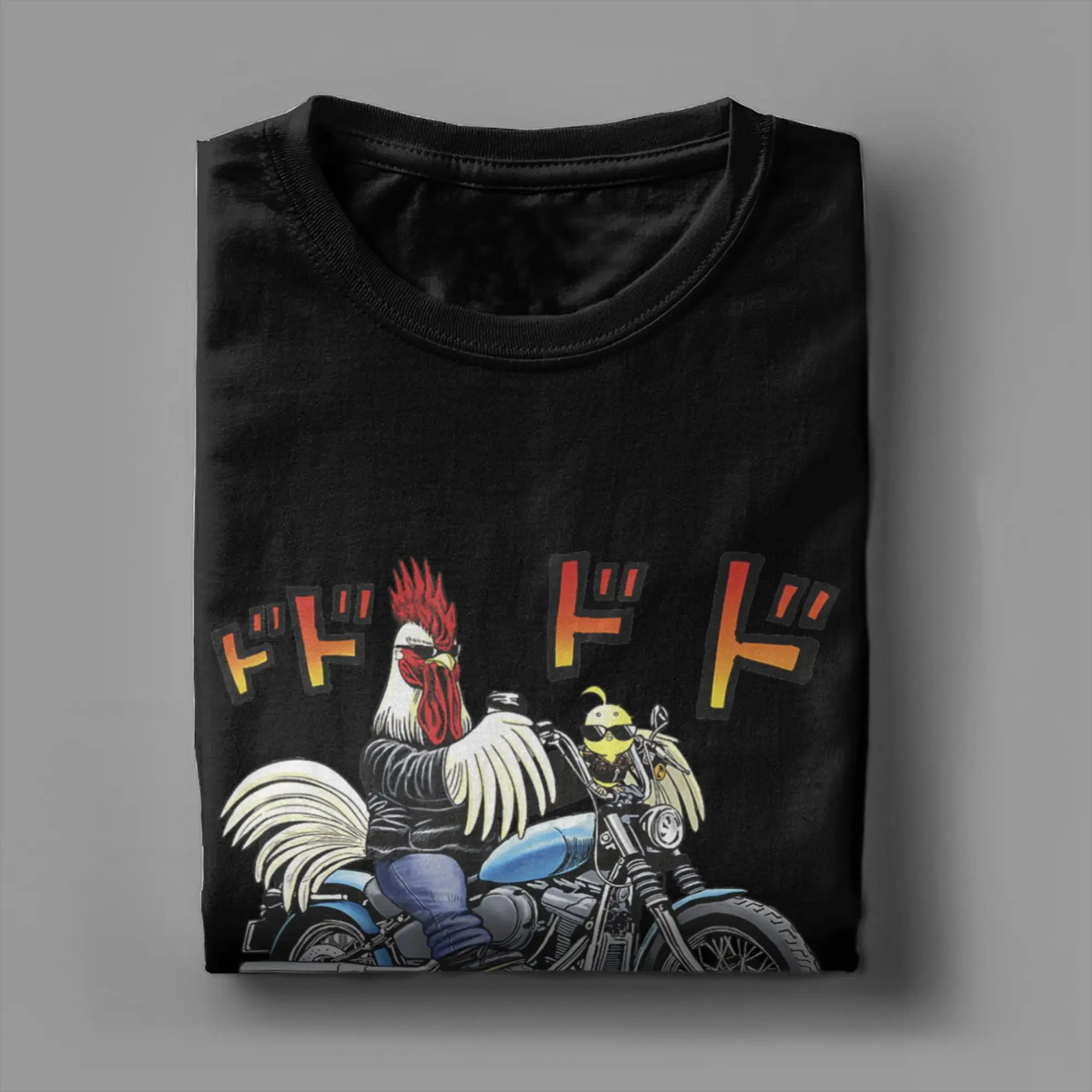 Rooster Fighter Keiji Kanji Motorcycle Ride Side Shot Men Casual Tee Shirt Short Sleeve Round Collar T-Shirts Summer Clothes view 4