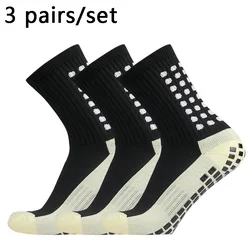 3 Pairs Anti-slip Football Socks Men Women Sports Socks Thickened Breathable Comfortable Football Basketball Running Grip Socks
