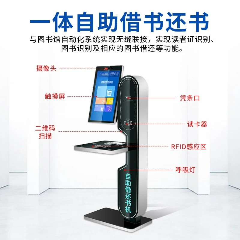 Borrowing and returning the book machine channel Security door Reading room Touch query management end point