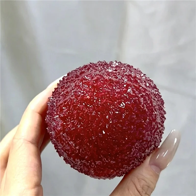 Simulation Bayberry Ice Sand Squishy Toy Vaseline Fill Malleable Crunchy ASMR Fidget Ball Sensory Heal Toy for ADHD Autism Gift