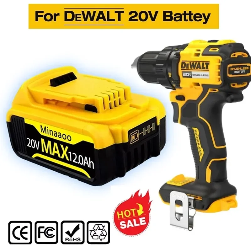 

For Dewalt DCB200 20V 12.0AH/8.0Ah/6.0Ah Replacement Battery Compatible with For Dewalt 18V/20V Tools Battery+charger