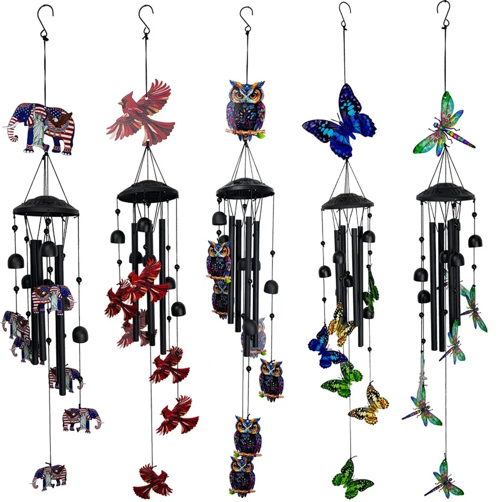 Classic Wind Chimes Metal Tubes Hanging Outdoor Garden Decoration Melody Windbell Yard Porch Memorial Pendant Gifts