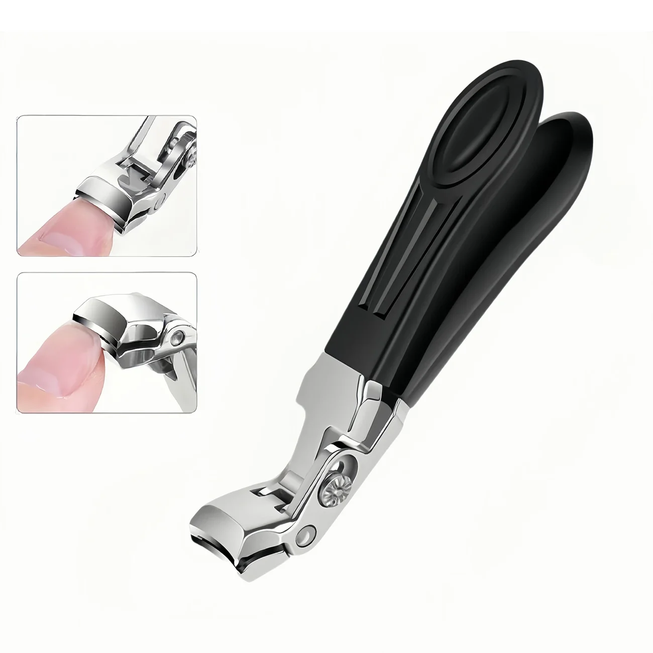 

High Quality Nail Clippers Long Handle Black Textured Grip Available Manicure Fingernail Cutter Thick Hard Toenail Scissors Tool
