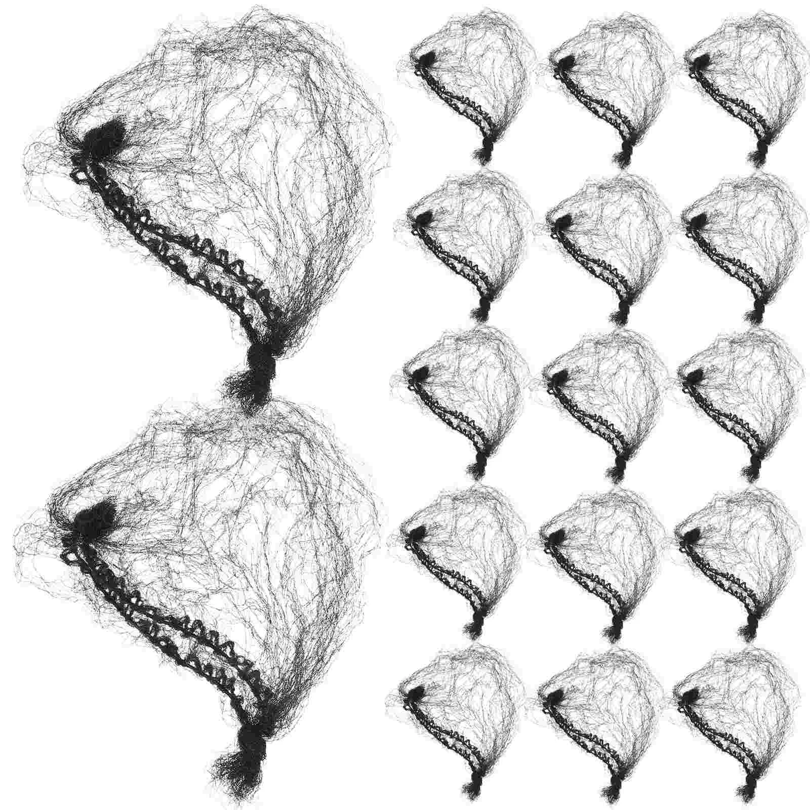 

100 Pcs Hair Net Black Nets Elastic Mesh Elasticity Dance for Buns Invisible Nylon Breathable Lightweight