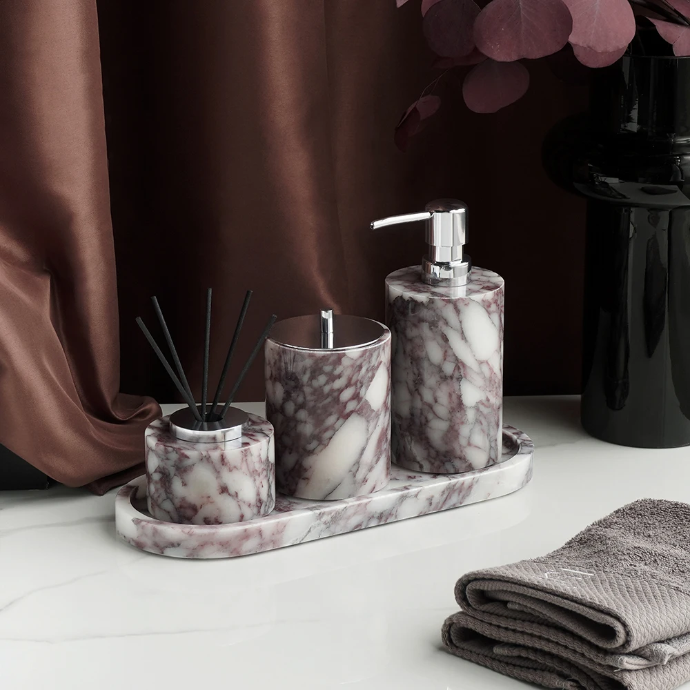 Calacatta Viola Violet Set Aks - Zara Home Bathroom Set ulasan dan harga