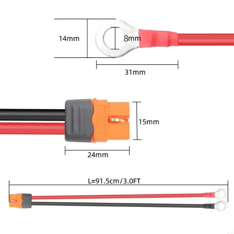 Conector XT60IF Tipo Resistencia calor del cable conversión terminal hasta 200 ℃