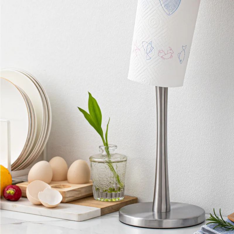 

Кухонный вертикальный держатель для салфеток, держатель для салфеток, ресторанная стойка для рулонной бумаги, настольный держатель для полотенец из нержавеющей стали без перфорации