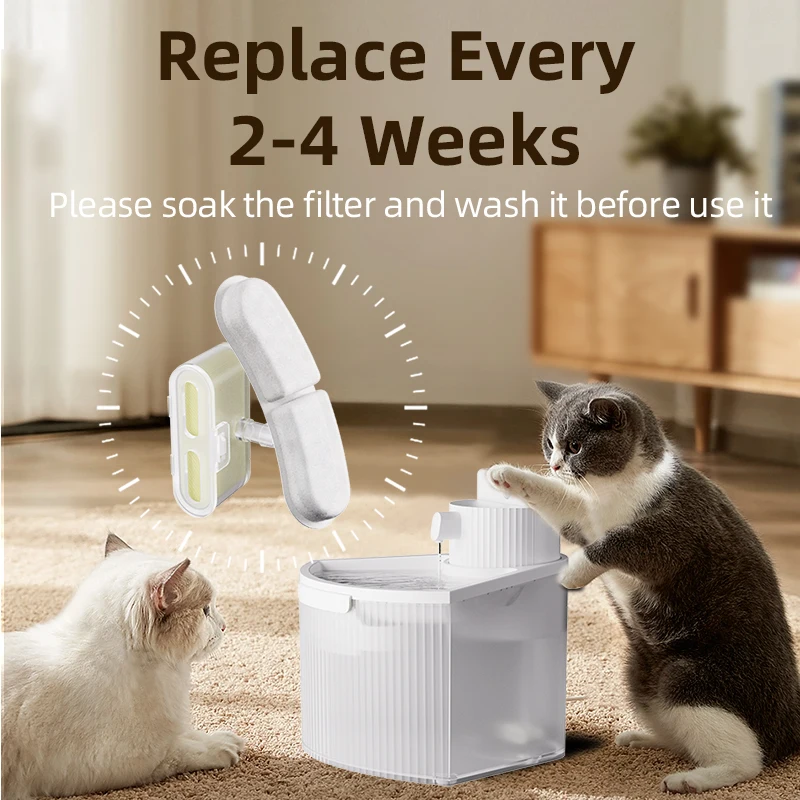 ROJECO Cat Water Fountain Filter Refill Replacement Filter For Pets Smart Fountain Drinkers Dogs Water Dispenser Purifier Filter