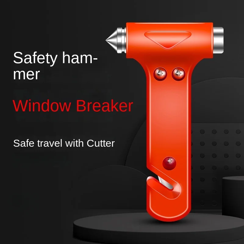 2 In 1 Car Safety Hammer Emergency Glass Breaker Cut The Seat Belt High Hardness Tungsten Steel Rescue Tool Auto Accessories