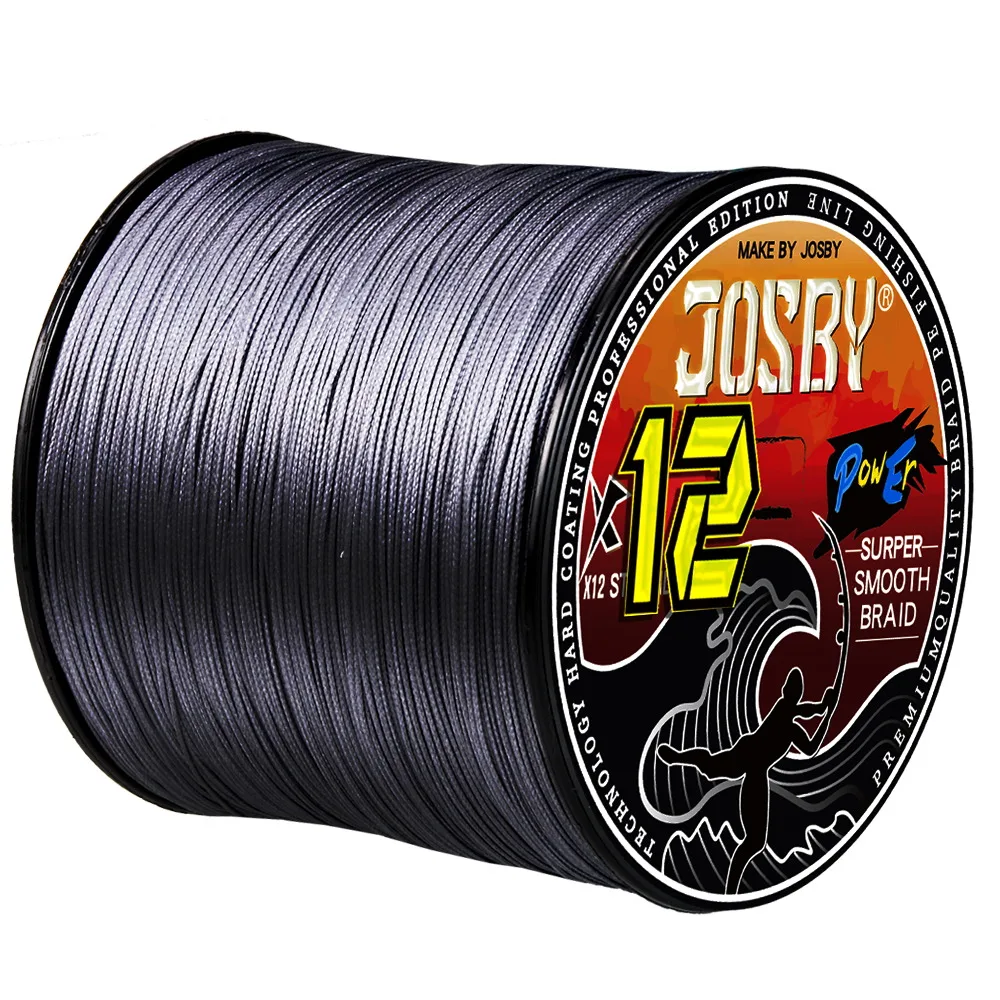JOSBY 12 Braided Fishing Line Multifilament Carp Fly 12 Strands 300M 500M 100M Multicolor Japan Spinning Extreme PE Strong Weave