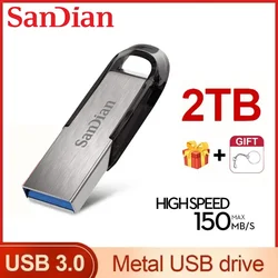 Nuova chiavetta USB da 2TB USB 3.0 Pen Drive in metallo Pendrive impermeabile disco Flash da 1TB 128GB Memoria Usb per Ps4 PS5 Gaming U Disk