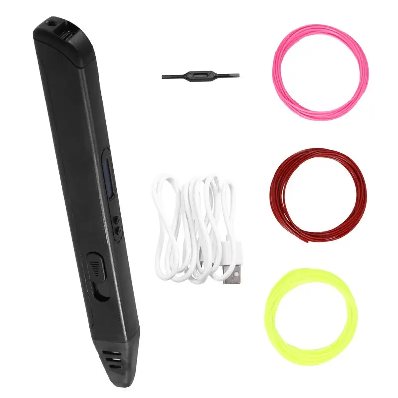 

AT93-RP800A 3D Pen Scribble Pen OLED Display 3D Printing Pen With PLA Filament For Doodling Making