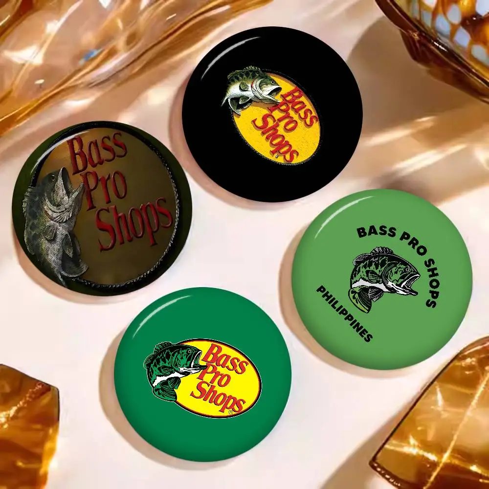 Outdoor B-Bass P-Pro S-Shops 58mm Animals Funny Brooches Badge Backpack Clothes Gift Accessory