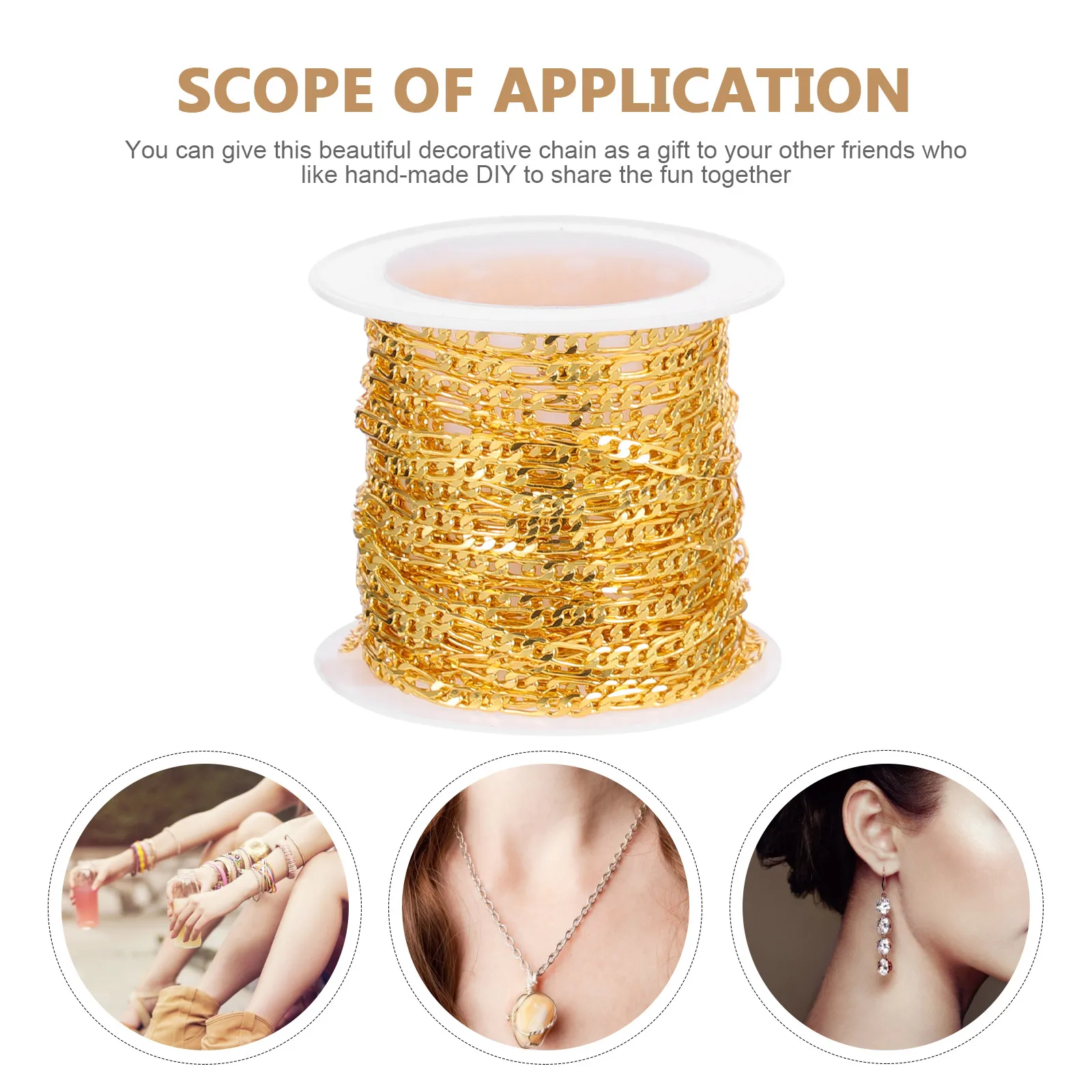 

Semi-finished Necklace Chain Chains DIY Accessory Jewelry Making Sweater Delicate Link