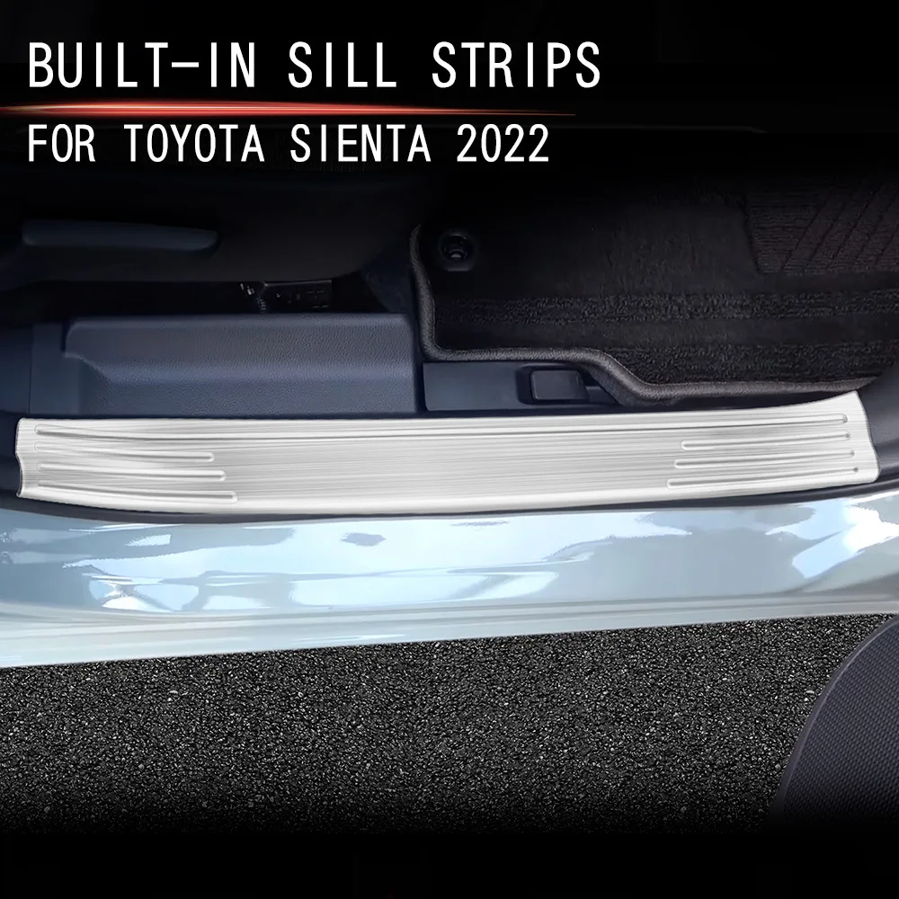 

Для Toyota SIENTA 10 SERIES 2022, стальная накладка на порог, накладка, защитная накладка на педаль, автомобильные аксессуары