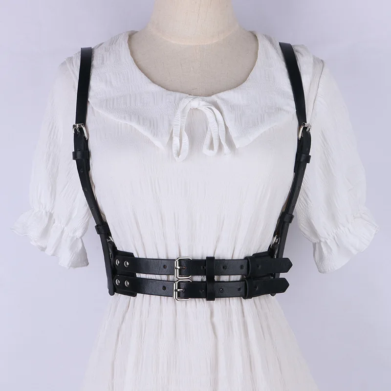 Women Sexy Garters faux Leather Women Body Bondage Cage Sculpting Harness Waist Belt Straps Suspenders Goth Harajuku Belt