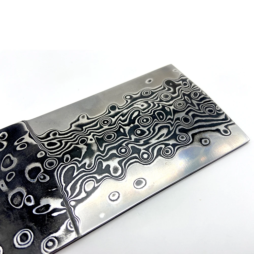 Damascus Steel Plate Powder Sandwich XHP Billet Stainless Knife Making Blade Blank DIY Exquisite Has Been Heat Treatment