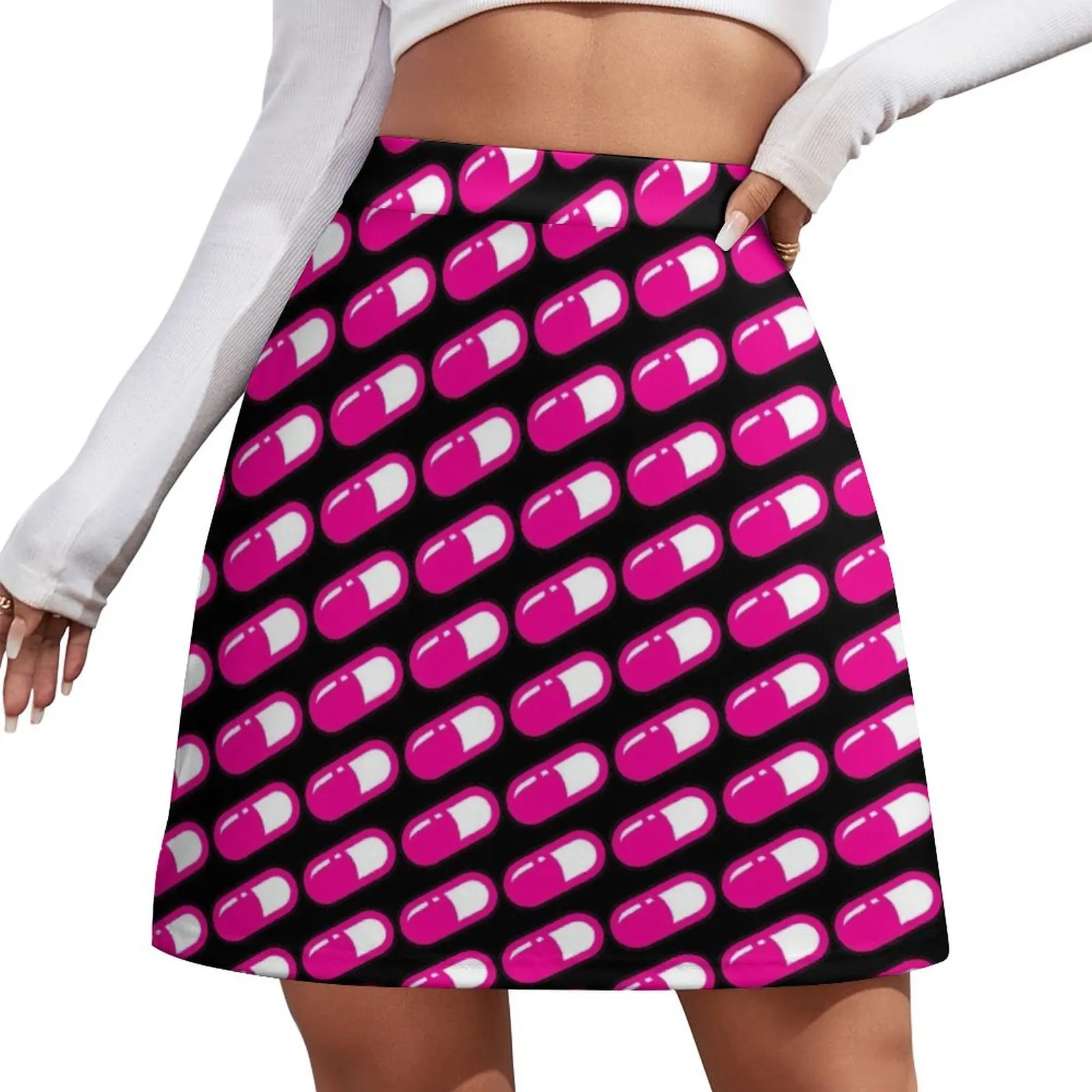 

Tight Crew Pill Icon Mini Skirt Woman skirts korean style women clothing mini skirts korean summer clothes