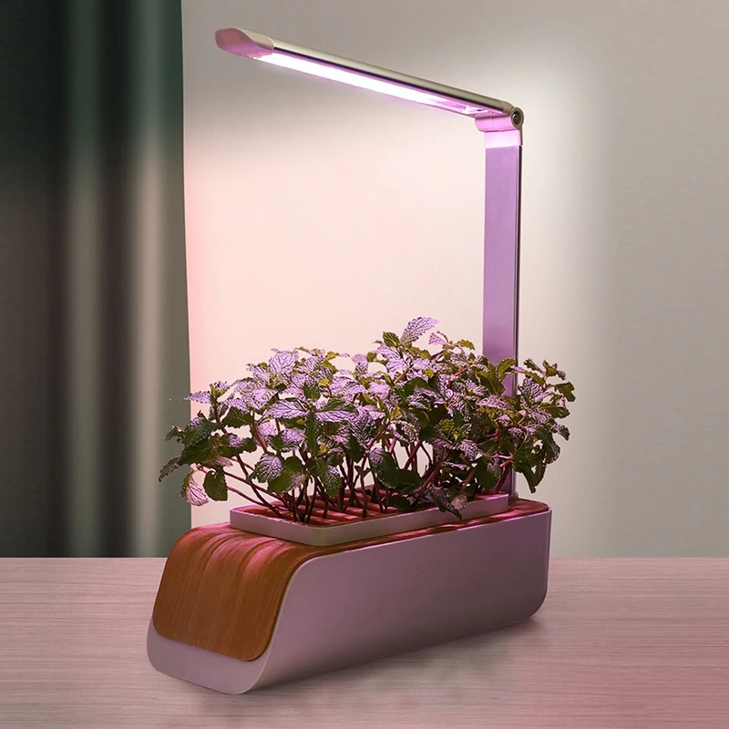 Hydroponics Growing Family Farm Nursery Tray Pot Indoor Herb LED Grow Light Automatic Timer Smart Garden Planter