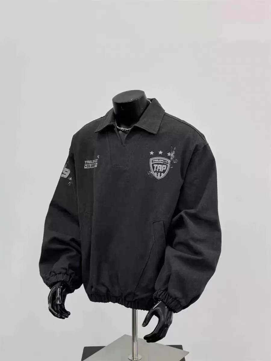 

Retro American Waed Heavyweight Canvas Hooded Jaet Men's Barn Sle Design Sensation Sport Coat Casual Loose FitTeenagers