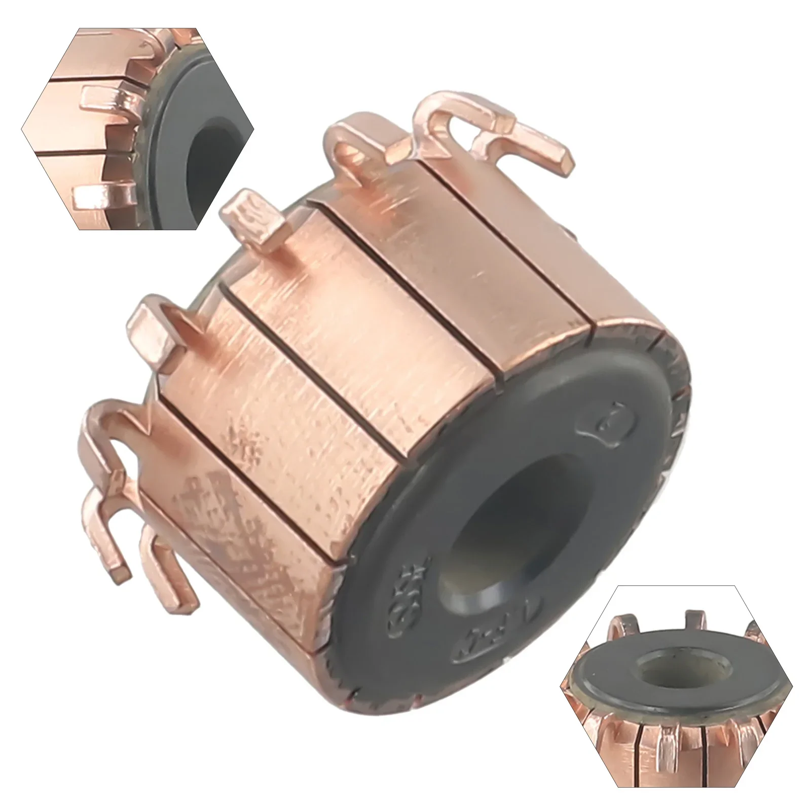 Achieve Efficient Motor Performance 1Pcs 12P Teeth Copper Hook Type Commutator Perfect for High Speed DC Motors