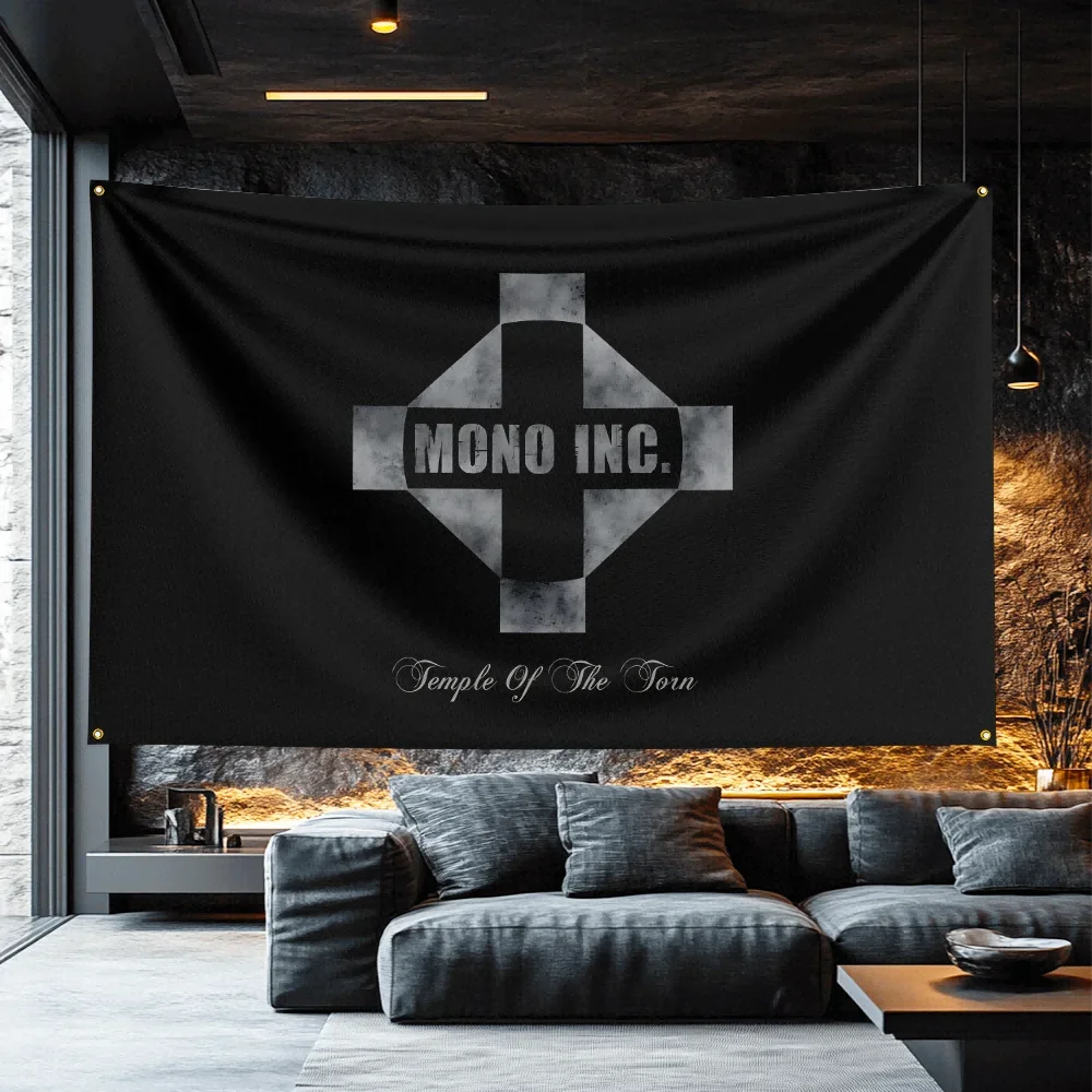 Mono Inc Tribute Band Flag  Polyester Decorative Banner For Garage Wall Decor Rocker Gift