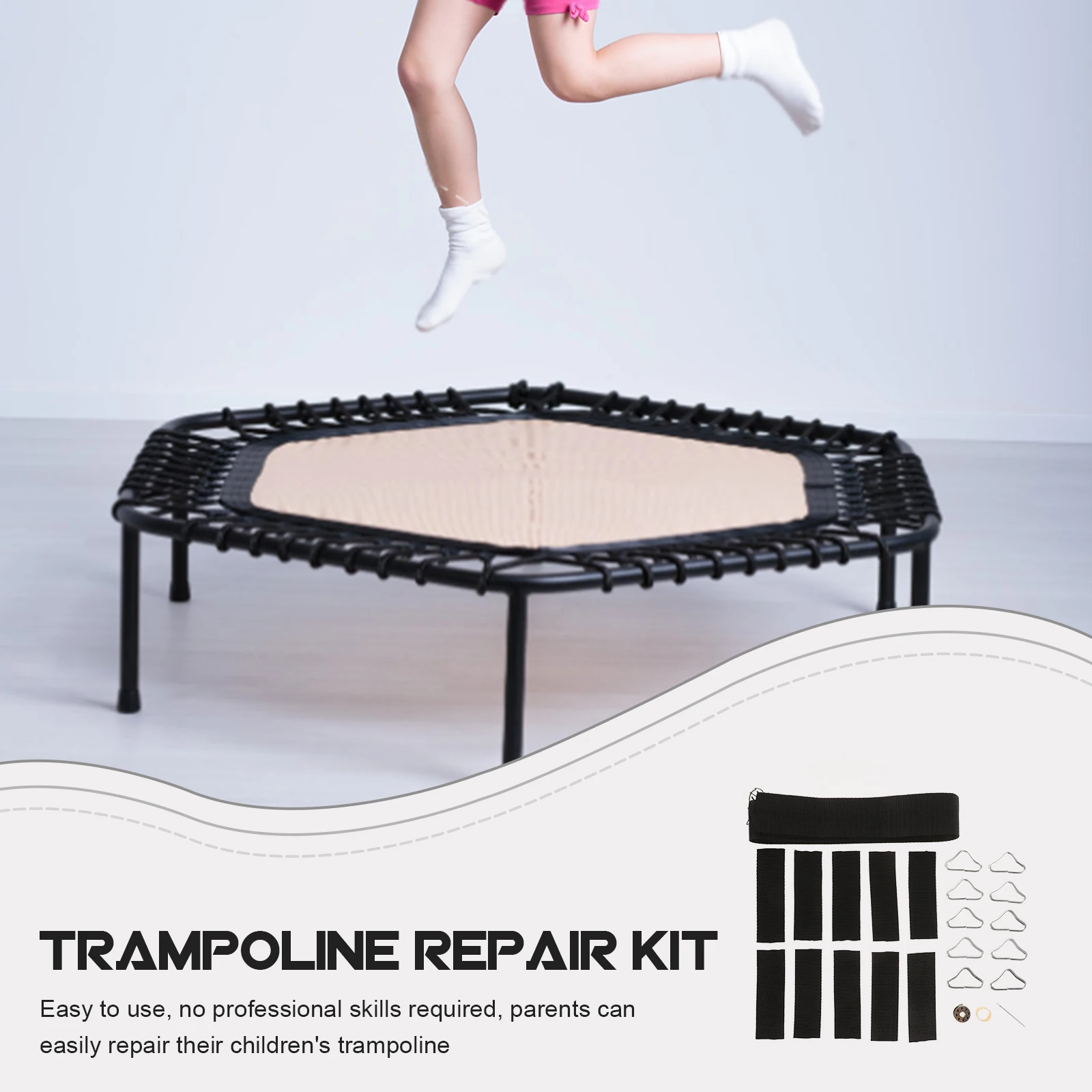 

1 set 1 Set Metal Triangle Ring Buckles For Replaceable Buckles Diy Repair Kit Sturdy Outdoor Parts Trampoline Buckle For Kids