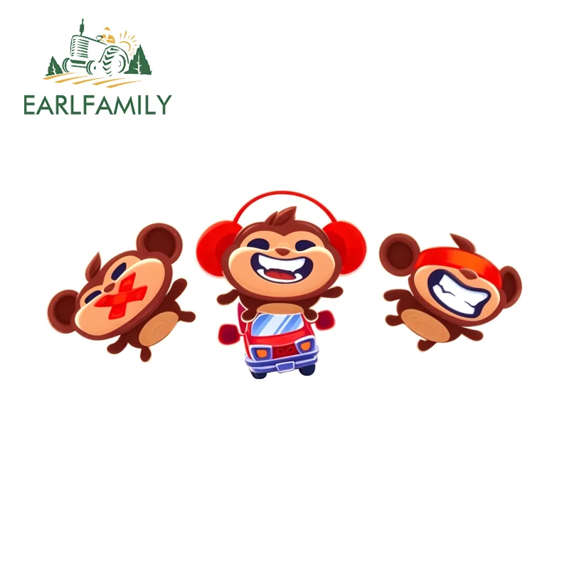 EARLFAMILY Bombanana Car Stickers Automobile Windshield Personality Funny Cute Decals Occlusion Scratch Surfboard Decoration