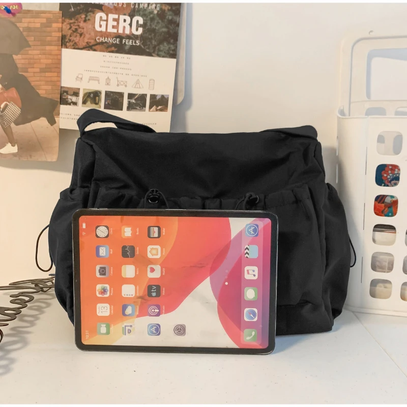Mehrtaschen-Freizeit-Sporttasche aus Canvas, Umhängetasche für Damen, große Reisetasche, vielseitige leichte Handtasche – Detail 6