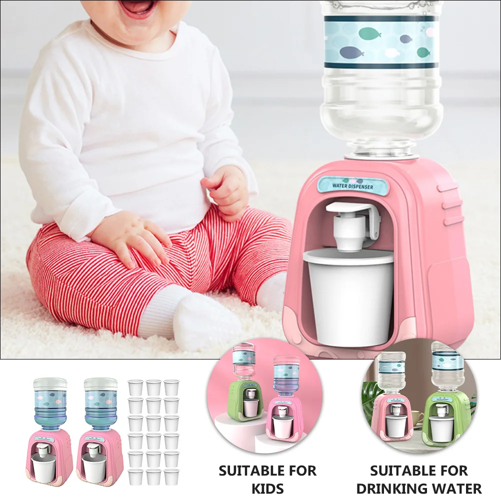 Mini Water Dispenser Creative Kids Toy Simulated Little Girls Toys Cartoon Model Plastic Children Dolls House Furniture